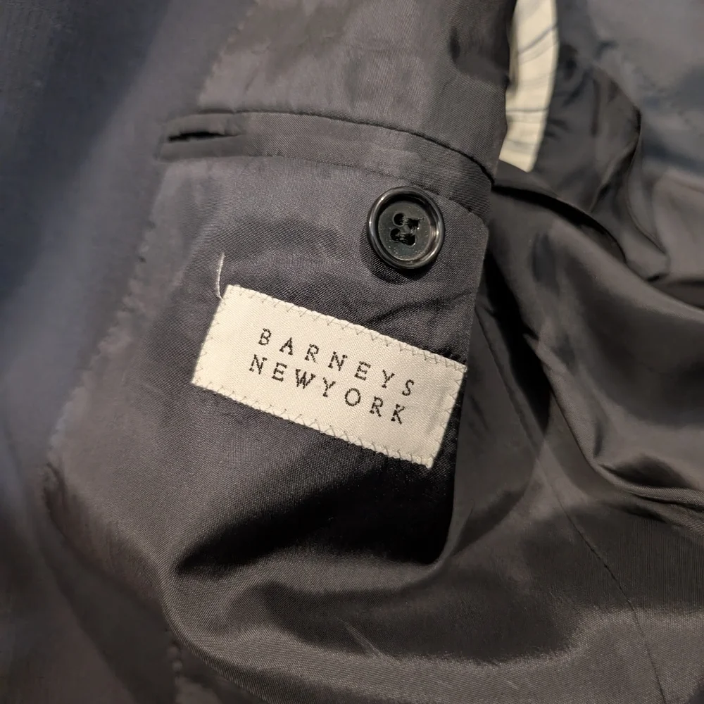 Barneys New York Dark Navy Blazer Men's 42R